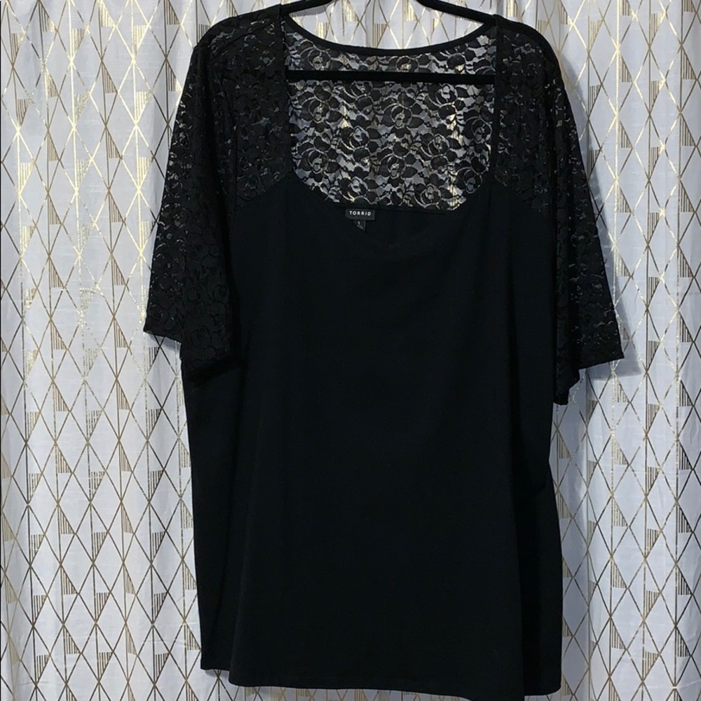 Black lace shirt